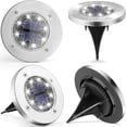 thumbnail image 1 of Zukuco Solar Ground Lights, Solar Disk Lights Powered, Waterproof Garden Pathway Outdoor In-Ground Lights for Yard, Deck, Lawn, Patio and Walkway , 4 Pack, 1 of 7