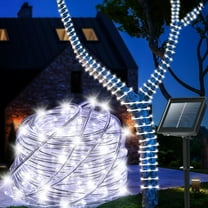 Zukuco Solar Rope Lights, 33ft 100LED Solar Powered Outdoor String Lights, Waterproof 8 Modes Flexible Tube Fairy Lights for Outside, Garden, Steps, Pool, Backyard, Tree, Deck Decor