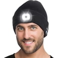 thumbnail image 1 of Zukuco Unisex Bluetooth Beanie Hat with Light, Built-in Speaker Mic, Headlamp Cap with Headphones, Tech Gift for Men Women, 1 of 7