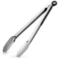 thumbnail image 1 of Zulay (12 Inch) Stainless Steel Tongs For Cooking - Scallop Head Edge, 1 of 5