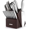 thumbnail image 1 of Zulay 20-Piece Stainless Steel Kitchen Knife Set with Built-in Sharpener – Ultra Sharp, Rust-Resistant Knives in Natural Wood Block, 1 of 11