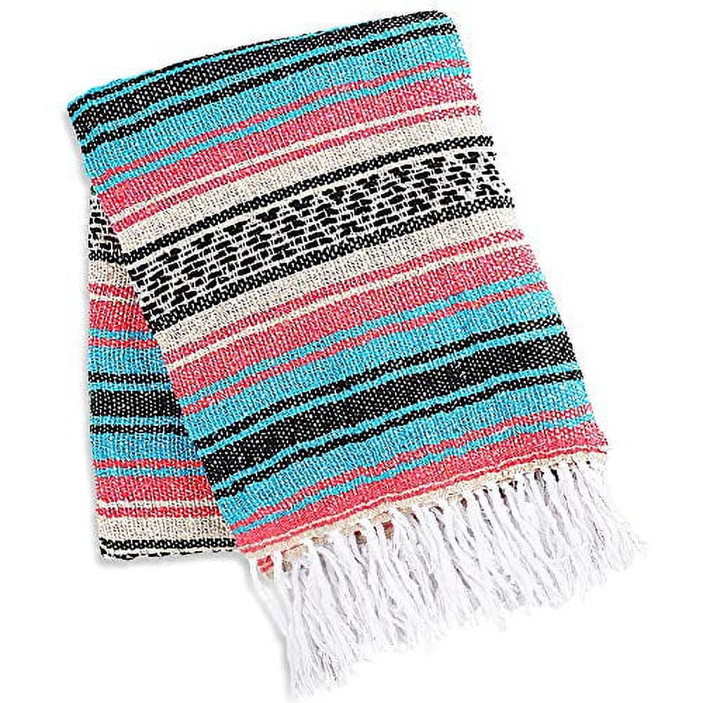 Zulay Home Authentic Mexican Blankets Hand Woven Yoga Blanket & Outdoor Blanket Artisanal