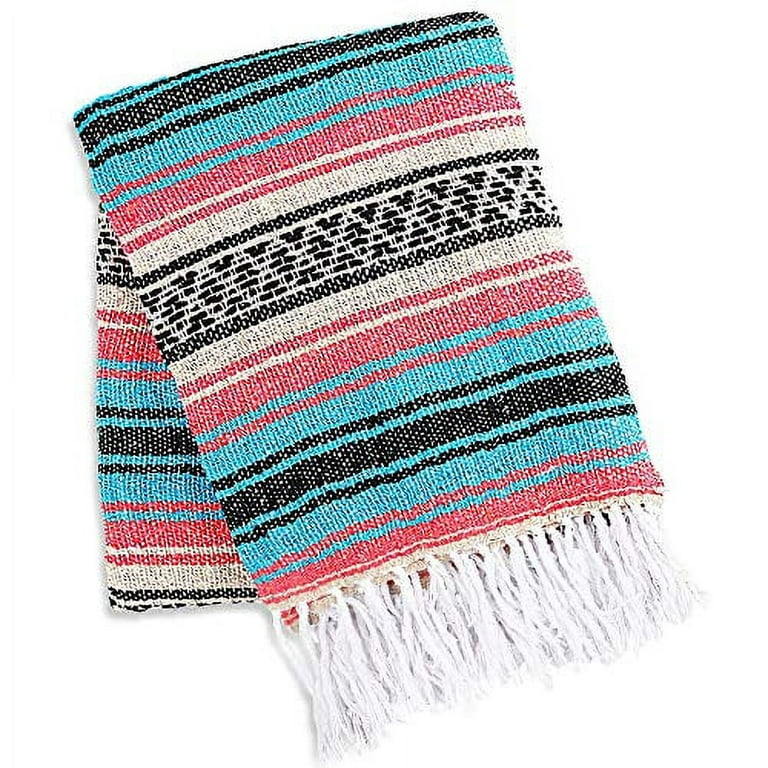 Handmade Hand Woven Mexican Bedspread & Throw Pillow Set - Queen