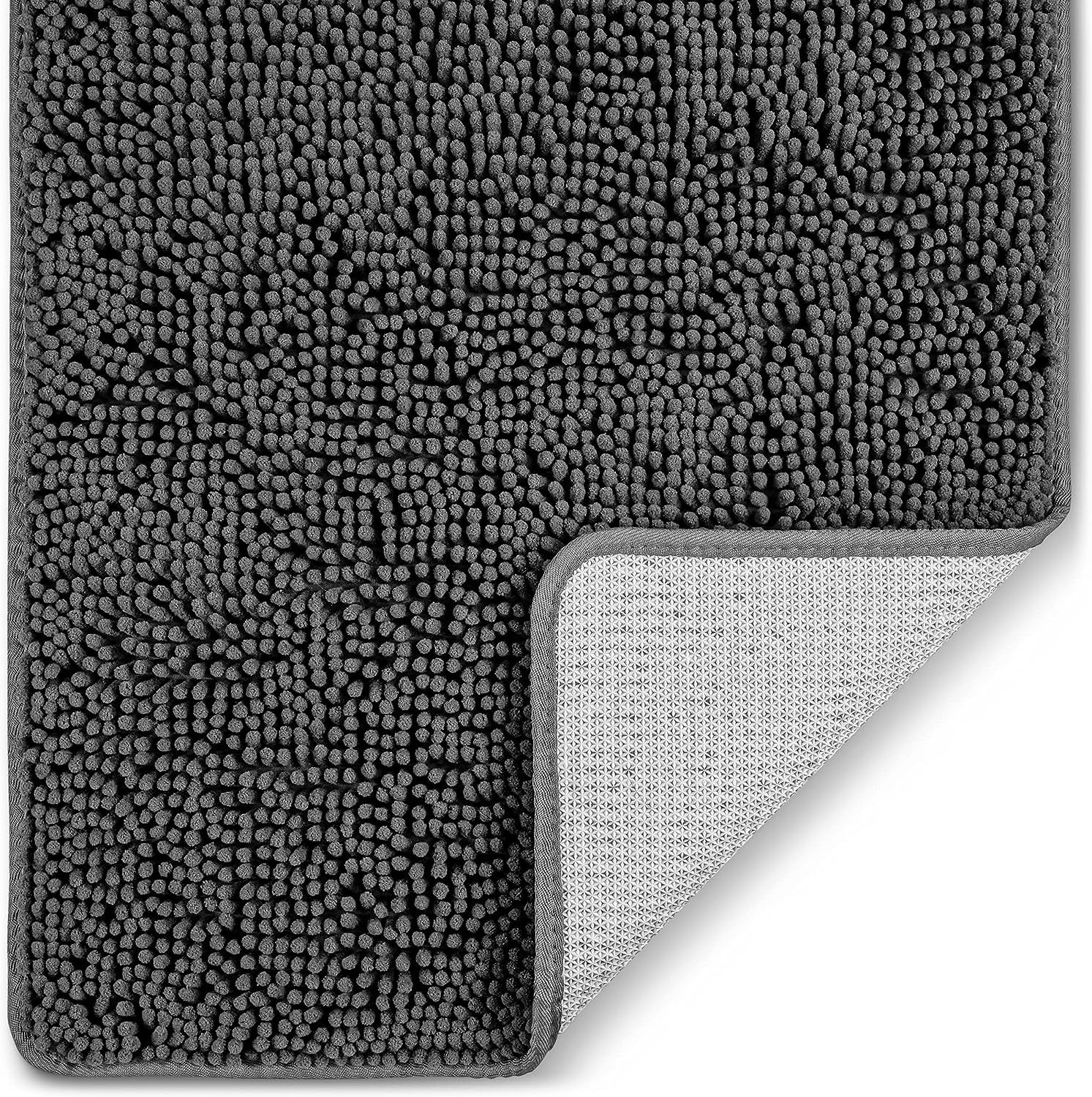 Stone Grey Ultra Absorbent Microfiber Bathroom Rug 30" x 20"