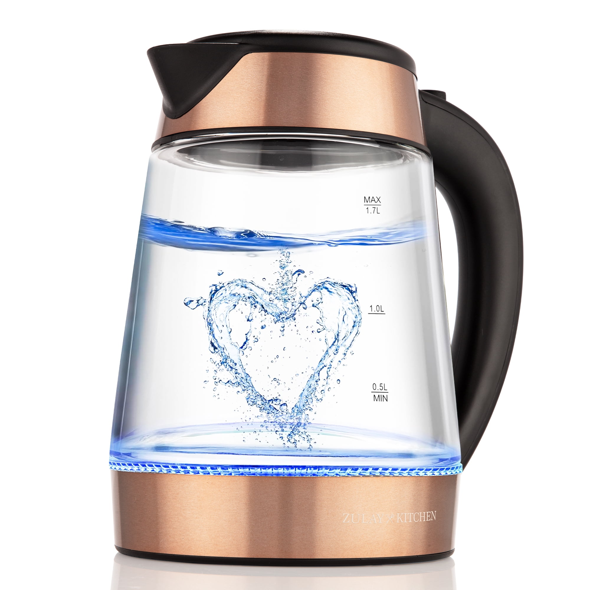 Waster Shut Off Sign Zulay Kitchen 1.7L Electric Water Kettle, 1500W Fast Boil with Auto ...