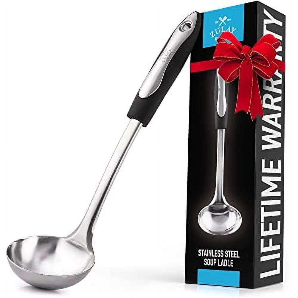 Zulay Kitchen 12" Soup Ladle Stainless Steel Cooking Utensil