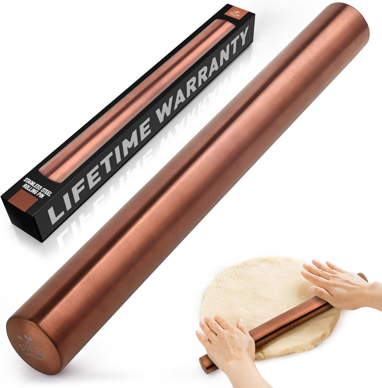 Zulay Kitchen Rolling Pin - Thumbnail 3