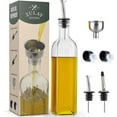 thumbnail image 1 of Zulay Kitchen 17oz Olive Oil Bottle Dispenser - 8pc Set 3x10x3in - Clear Glass, 1 of 7