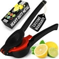 thumbnail image 1 of Zulay Kitchen 2-in-1 Manual Lemon Squeezer Manual Juicer Citrus Press - Black/Red, 1 of 8