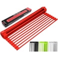 thumbnail image 1 of Zulay Kitchen 20.5” x 13” Roll Up Sink Drying Rack & Trivet - Silicone-Coated Stainless Steel Over Sink Rack, Red, 1 of 8