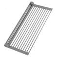 thumbnail image 1 of Zulay Kitchen 20.5” x 13”  Roll Up Sink Drying Rack & Trivet - Silicone-Coated Stainless Steel Over Sink Rack, 1 of 9