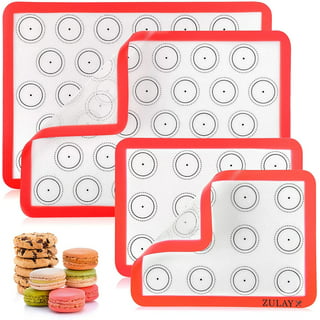 Bluedrop Baking Sheets | Silicone Macarons Baking Mat & PTFE Oven Liner 1 Pcs Each | Non Stick Baking Mats Dehydrator Sheets Pack of 2