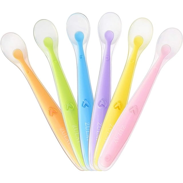 12x Toddler Weaning Spoons – BPA Free, Long Handle, Baby Feeding (Multicolored)