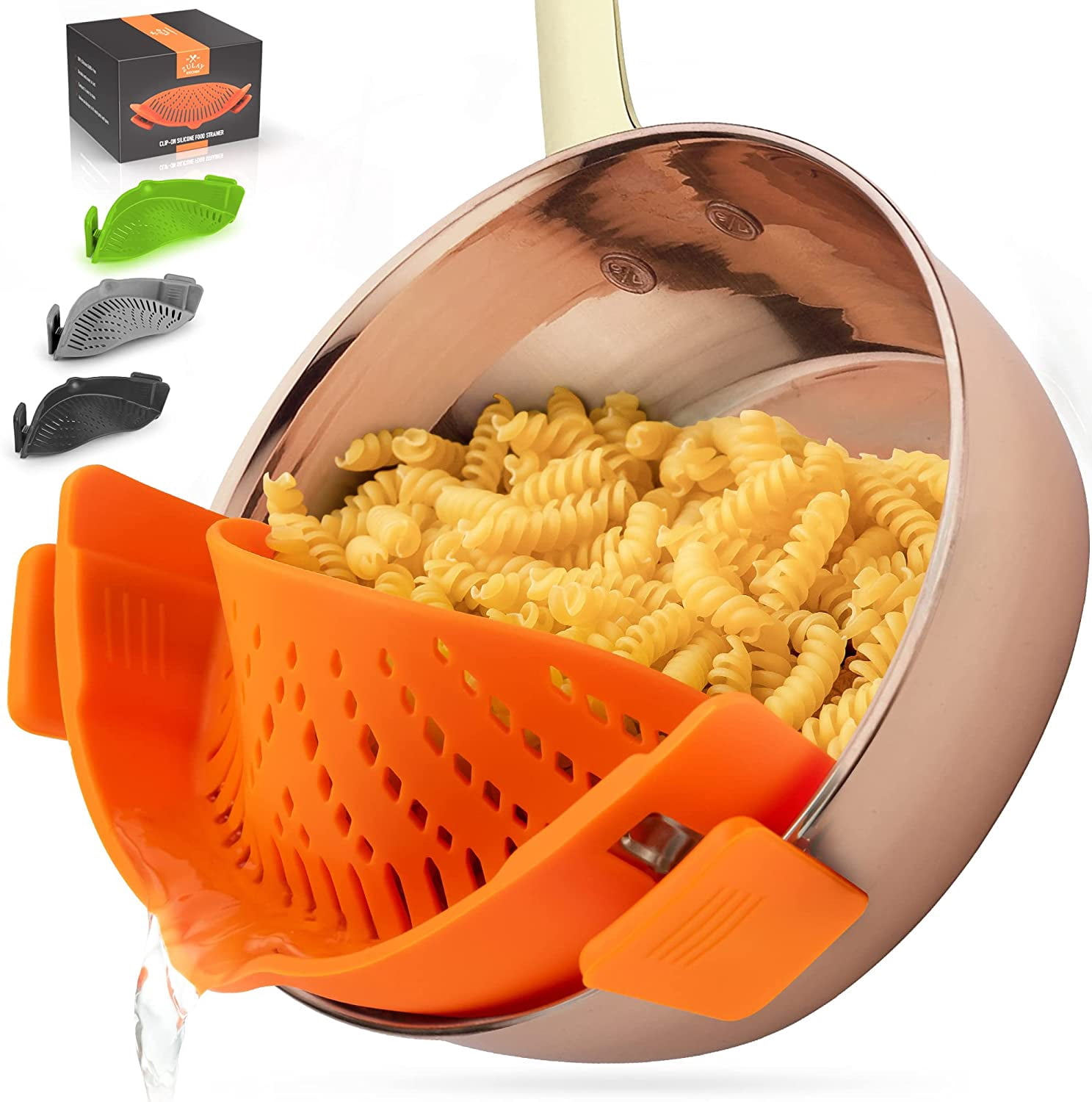 Zulay Kitchen Silicone Pot Strainer - Thumbnail 3