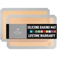 thumbnail image 1 of Zulay Kitchen Baking Mat 2 Pack Reusable Silicone Baking Sheet Nonstick - Light Gray, 1 of 6