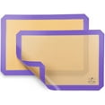 thumbnail image 1 of Zulay Kitchen Baking Mat 2 Pack Reusable Silicone Baking Sheet Nonstick - Purple, 1 of 7