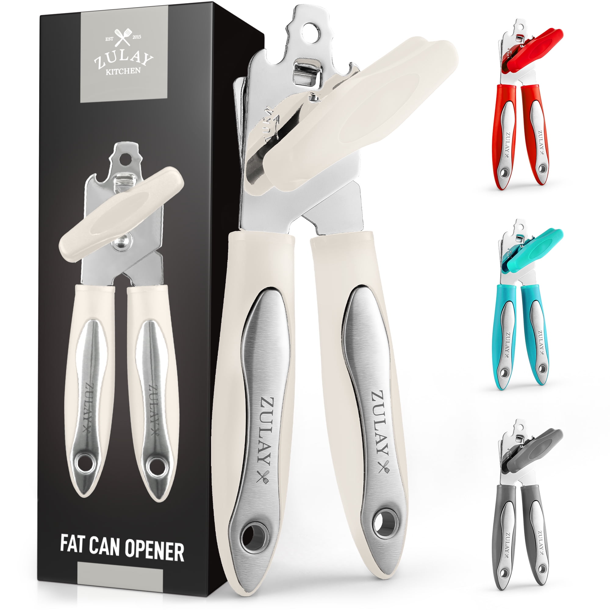 Zulay Kitchen Smooth Edge Can Opener With Stainless Steel Blades