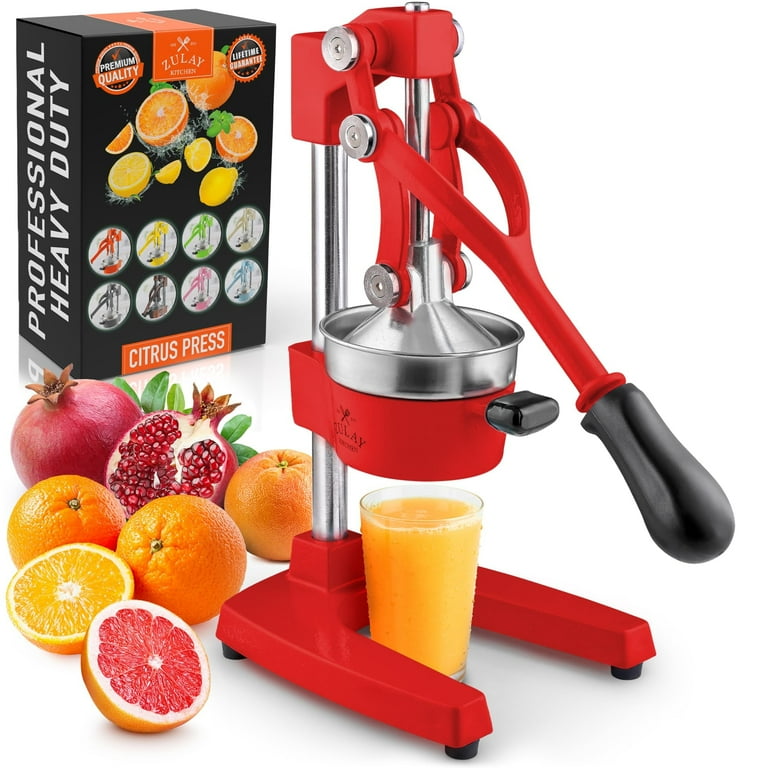 Zulay Kitchen Cast-Iron Orange Juice Squeezer - Heavy-Duty, Easy