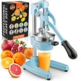 thumbnail image 1 of Zulay Kitchen Cast-Iron Orange Juice Squeezer - Heavy-Duty, Easy-to-Clean, Professional Citrus Juicer - Durable Stainless Steel Lemon Squeezer - Sturdy Manual Citrus Press & Orange Squeezer (Blue), 1 of 8