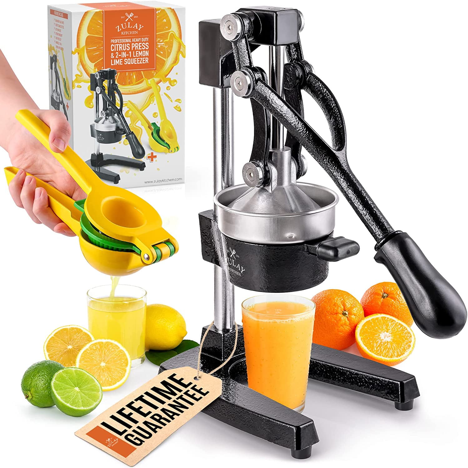Zulay Kitchen Hand Machine Juicer Citrus Complete Set, Manual Citrus