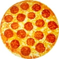 thumbnail image 1 of Zulay Kitchen Double Sided Round Pepperoni Pizza Blanket, Novelty Blanket Throw - 80 Inch, 1 of 4