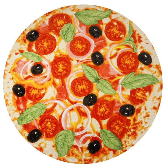 Zulay Kitchen Giant Loaded Pizza Blanket - Novelty Big Pizza Blanket Adult and Kids (60 Inch)