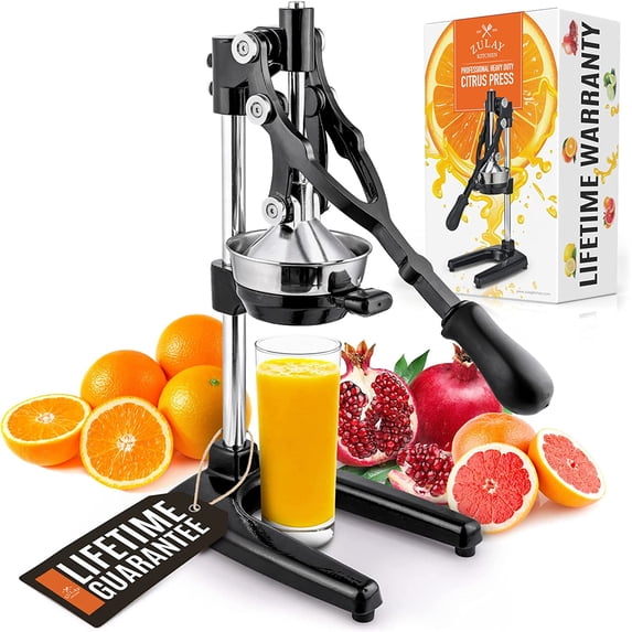 Zulay Kitchen Extra Tall Manual Citrus Juicer - Black