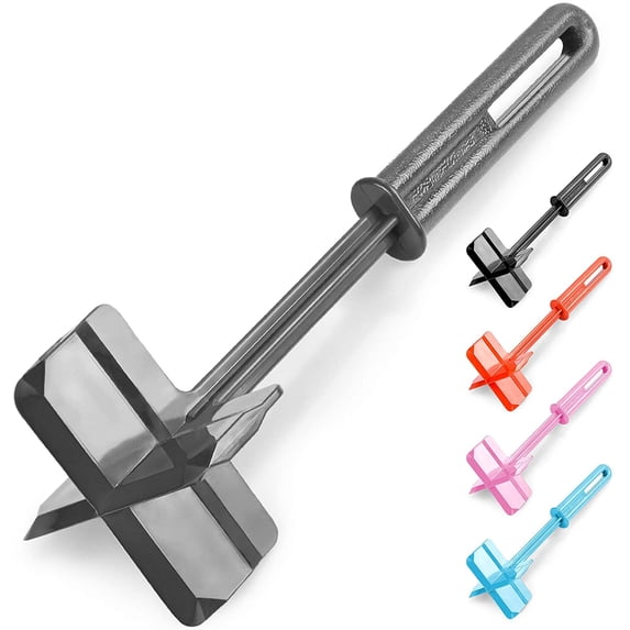 Zulay Kitchen Ground Meat Chopper Utensil - Hamburger Meat Chopper Spatula (Gray)