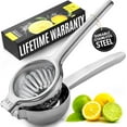thumbnail image 1 of Zulay Kitchen Heavy Duty Stainless Steel Lemon Squeezer Large Manual Citrus Press Juicer and Lime Squeezer - Silver, 1 of 7
