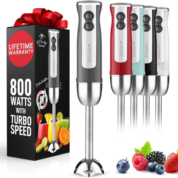 Zulay Kitchen Immersion Blender, 2-Speed, Corded Electric, Handheld