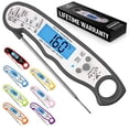 thumbnail image 1 of Zulay Instant Read Food Thermometer - Waterproof Digital Meat Thermometer with Backlight, Calibration & Internal Magnetic Mount - Cooking Thermometer for Meat, Kitchen, BBQ & Grill (Charcoal, 1 of 3