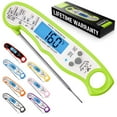 thumbnail image 1 of Zulay Kitchen Instant Read Food Thermometer Waterproof Digital Meat Thermometer w/ Backlight Green, 1 of 7