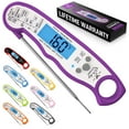 thumbnail image 1 of Zulay Kitchen Instant Read Food Thermometer Waterproof Digital Meat Thermometer w/ Backlight Purple, 1 of 7