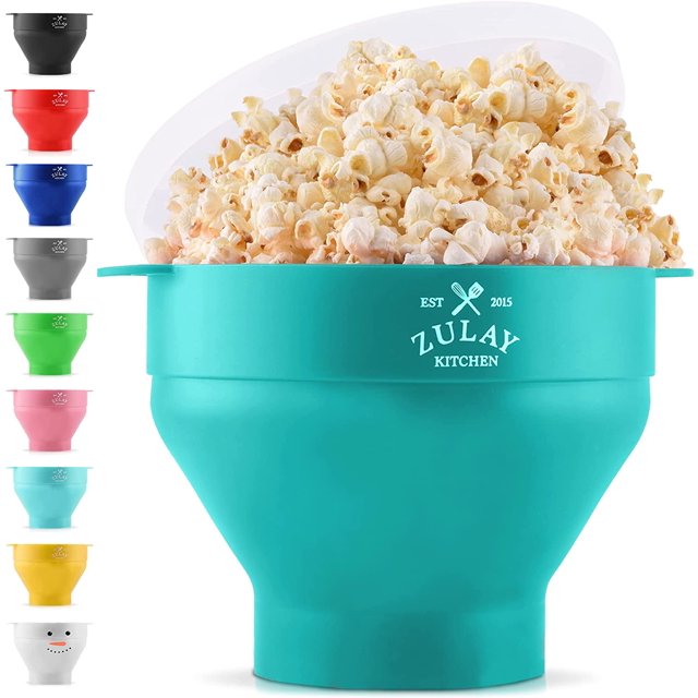 Zulay Kitchen Large Microwave Popcorn Maker BPA Free Silicone Popcorn