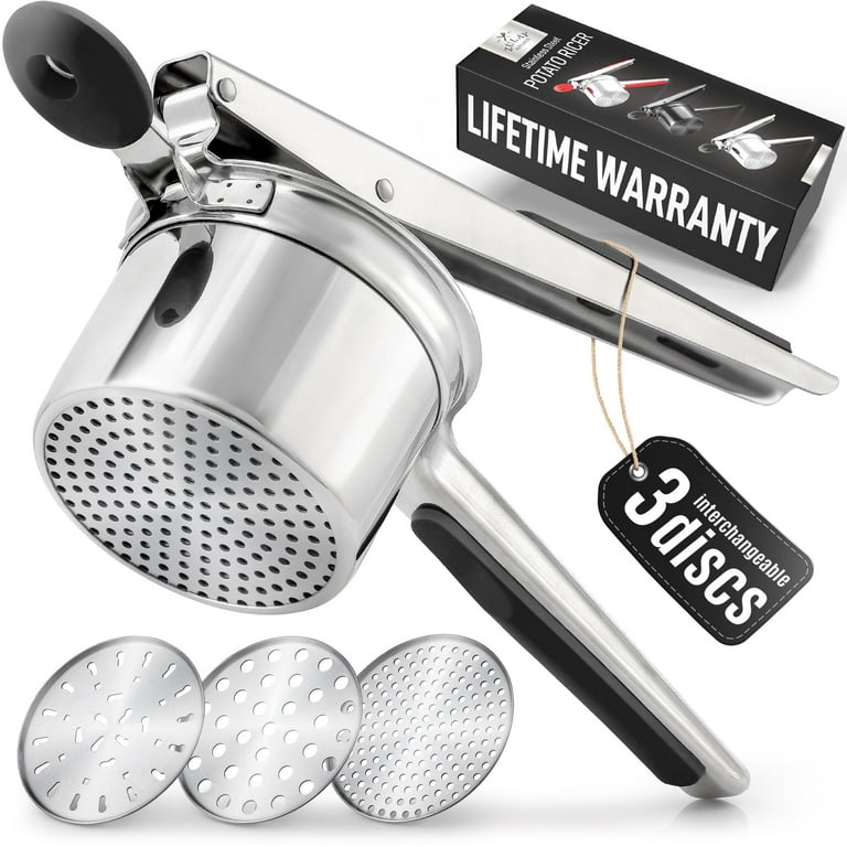 https://i5.walmartimages.com/seo/Zulay-Kitchen-Large-Potato-Ricer-with-3-Interchangeable-Discs-Stainless-Steel-13-5oz-Black_0a915d29-fb4d-43cd-941d-4191463de2e9.68a2b5c3bcebe7c5f0efd0824cc6b5c3.jpeg?odnHeight=768&odnWidth=768&odnBg=FFFFFF