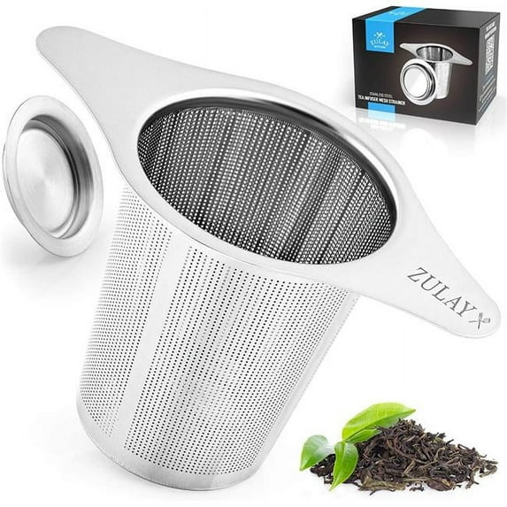 Zulay Kitchen Large Stainless Steel Tea Filter For Loose Tea