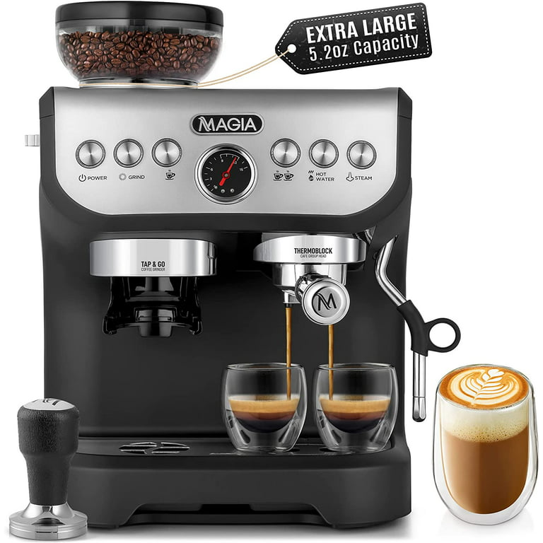 Zulay Magia Super Automatic Coffee Espresso Machine, Elegant Black