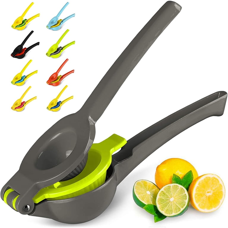 Zulay Metal 2-In-1 Lemon Squeezer Manual - Sturdy, Max Extraction