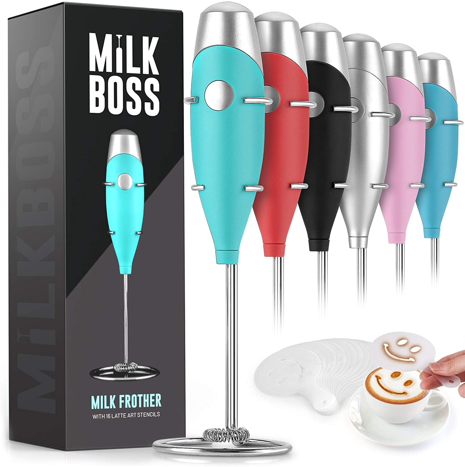 Zulay Kitchen MILK BOSS Milk Frother With Stand - Ocean Spray, 1 - Food 4  Less
