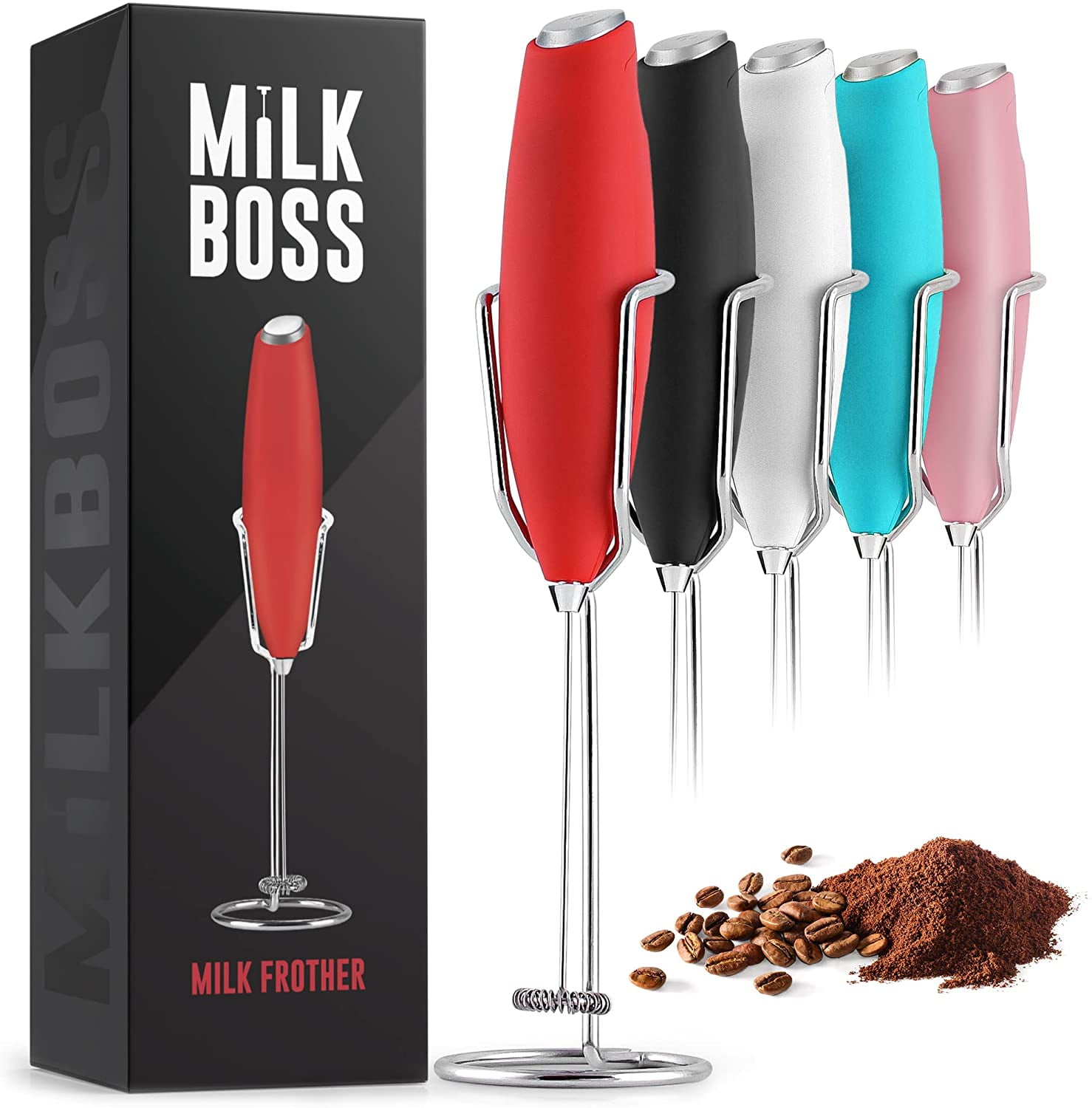 Milk Frother OG with Stand Black & Red / US