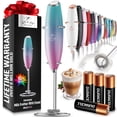 thumbnail image 1 of Zulay Kitchen Milk Frother with Batteries 4pcs Duracell Included - Handheld Milk Frother Wand Drink Mixer for Coffee, Latte, Cappuccino, Tea, Hot Chocolate, 1 of 6