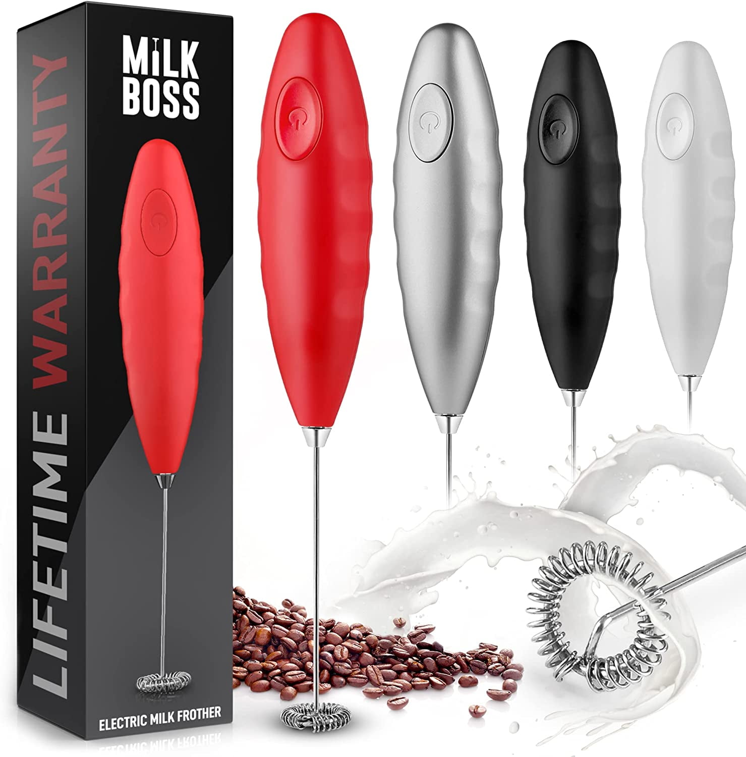 Zulay Kitchen Milk Boss Milk Frother for Coffee - Comfort Grip