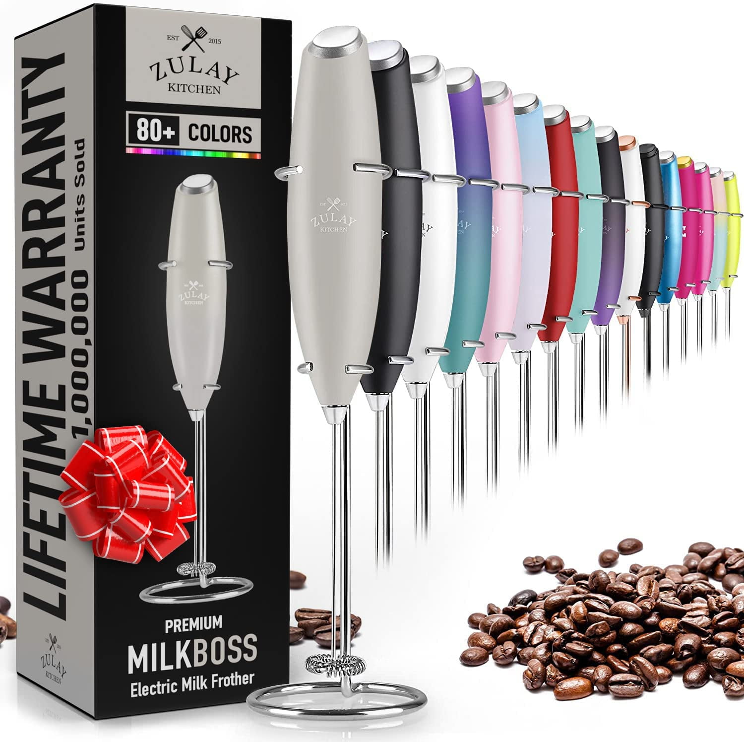 Zulay Powerful Black Milk Frother for Coffee with Upgraded Titanium Motor -  Handheld Frother Electric Whisk, Mini Mixer with Silver Original Heavy Duty Frother  Stand Ideal For Handheld Frothers - Yahoo Shopping