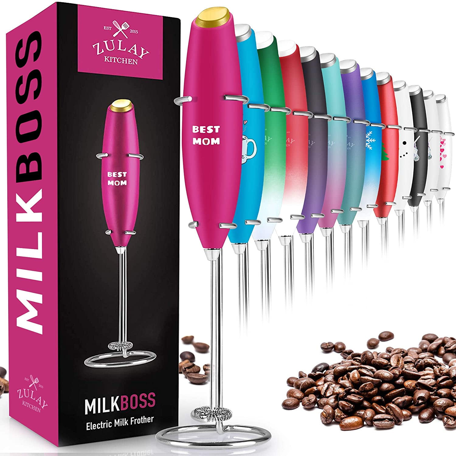 Zulay Kitchen Milk Frother (Without Stand) - Hot Pink with Gold Button, 1 -  Jay C Food Stores