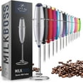 thumbnail image 1 of Zulay Kitchen Milk Frother with Stand Handheld Electric Whisk for Coffee Latte and Matcha Pop Silver/Dark Blue, 1 of 5