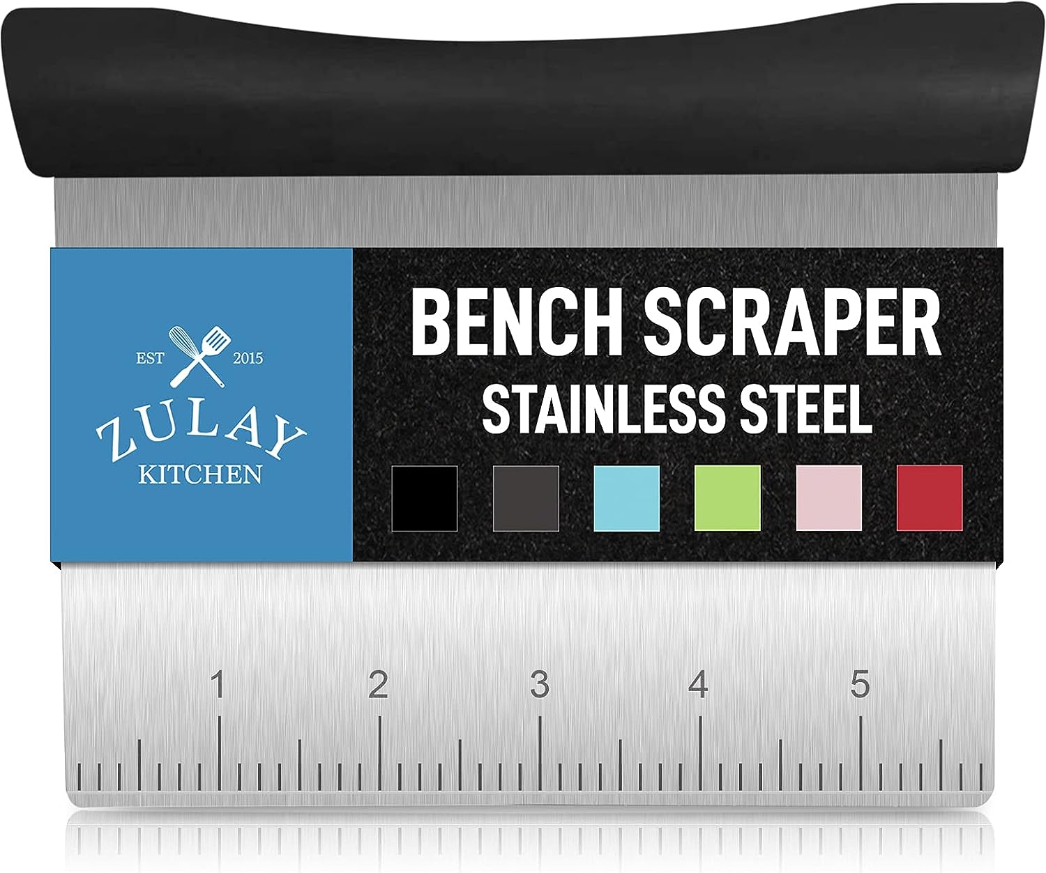 Zulay Kitchen Multi-purpose Stainless Steel Bench Scraper