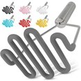 thumbnail image 1 of Zulay Kitchen Non-Scratch Potato Masher Kitchen Tool - Durable Stainless Steel Wrapped In Premium Silicone Mashed Potatoes Masher - Gray, 1 of 6