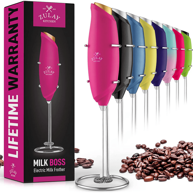 Simple Craft Milk Frother With Stand - Pink - The WiC Project