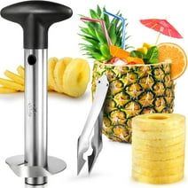 Zulay Kitchen Pineapple Cutter and Corer Stainless Steel Slicer Tool for Easy Removal, Black