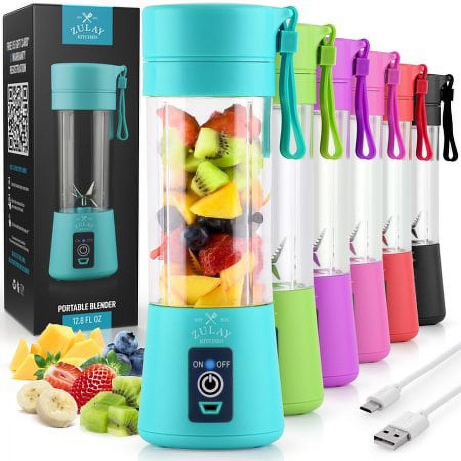 Zulay Kitchen Portable Blenders for Shakes and Smoothies 13 fl oz/380ml -  Blue 